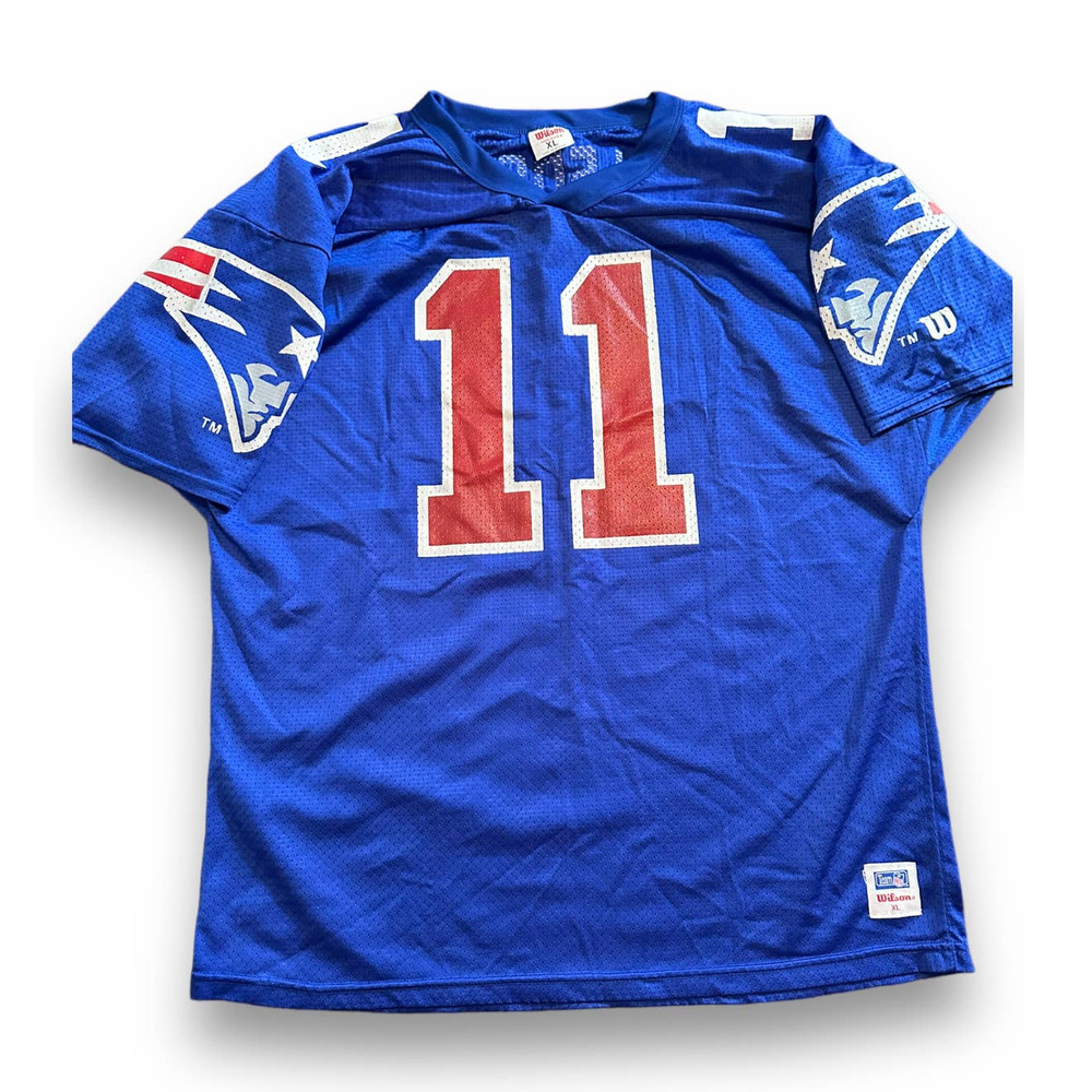 Vintageā Wilson Drew Bledsoe New England Patriots Jersey Size: XL